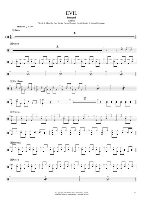 Interpol Chords & Tabs for Guitar, Ukulele, Bass, Drums at。